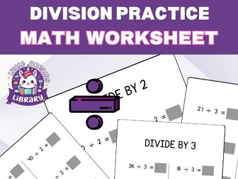 Engaging Division Practice Worksheets Divided by 2 to 9