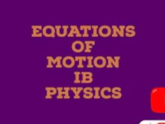 Equations of motion