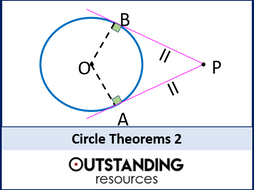 Circle Theorems 2 - Rules 5 to 8 (+ worksheet) | Teaching Resources