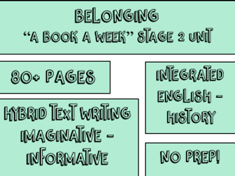 A Book a Week - Belonging Jeannie Baker - Complete English Unit Stage 2 -History