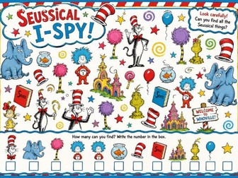Seussical / Dr Suess resources for Reception and Key Stage 1