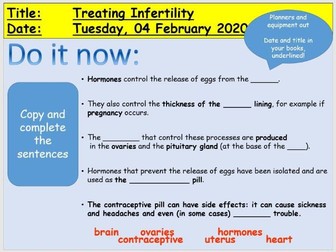 GCSE - Treating Infertility