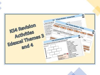 KS4 Spanish Revision Activities - Edexcel Themes 3 and 4
