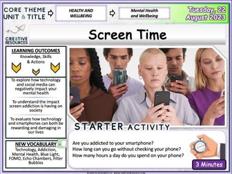 Smartphones & Screen Time PSHE