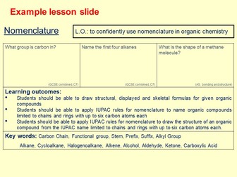 AQA Chemistry AS 3.3.1 Intro to Organic Chemistry