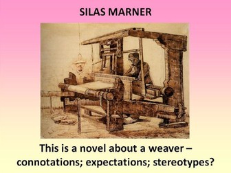 GCSE SOW on Silas Marner, by George Eliot