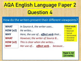 AQA Language Paper 2 Q4 (Year 10)