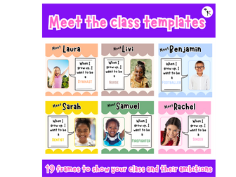Meet the class photo frame templates