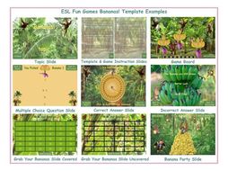 Bananas English PowerPoint Game TEMPLATE-An Original by ESL Fun Games