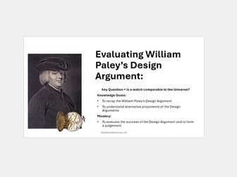 Evaluating The Design Argument GCSE Lesson