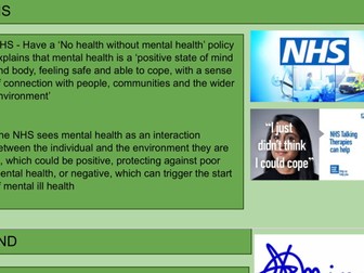 F093 Supporting people with mental health conditions TA1 - Definitions and views of mental health