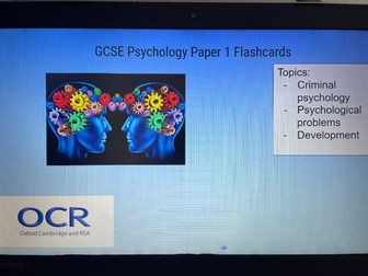 GCSE psychology paper 1 flashcards