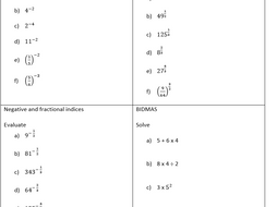 Fractional and negative indices homework picture