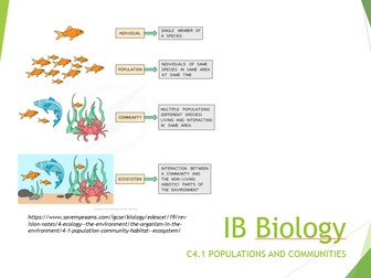 IB Biology 2025 syllabus Topic C4.1