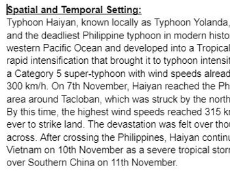 Typhoon Haiyan - LIC Tropical Storm Case Study AQA A Level Geography Hazards