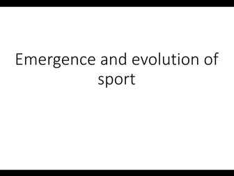 ocr a level pe emergence and evolution exam questions
