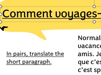 Les transports en vacances - Transports