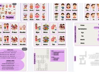 La familia Spanish flashcards memory activities