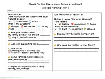 Grade 5 Persuasive Writing | Should Families Stay or Leave During a Hurricane? (Module 3)