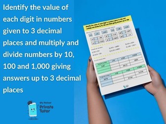 Identify values in decimals with multiplication and division