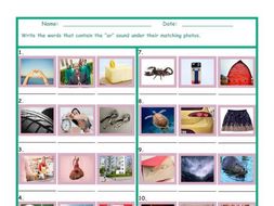 Phonics R Controlled Vowel AR Worksheet