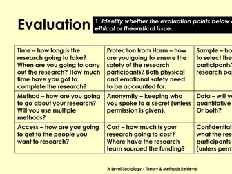 AQA A Level Sociology Theory & Methods Retrieval