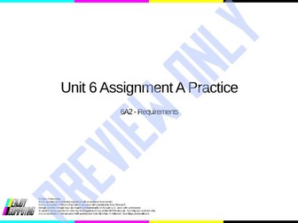 6A2 – Requirements (Unit 6 Assignment A Practice)