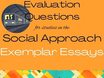 CIE -Evaluation Exemplar Essays  for studies in the Social Approach
