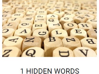 11+ Verbal Reasoning 1 Hidden Words Powerpoint Eleven Plus