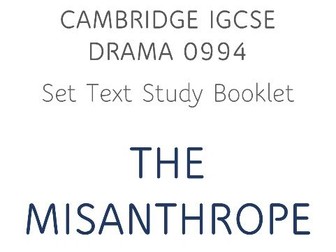 IGCSE Drama - The Misanthrope - Study Guide