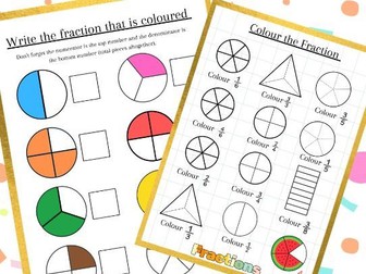 Fractions write and colour