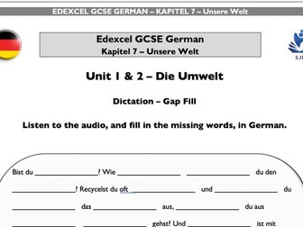 NEW EDEXCEL GCSE GERMAN - LISTENING EXERCISES - CHAPTER 7