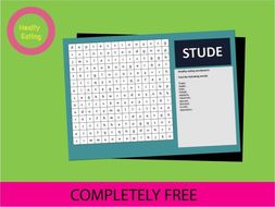 healthy eating free word search teaching resources