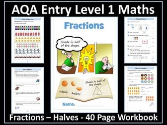 AQA Entry Level 1 Maths - Fractions Workbook