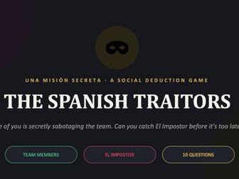 THE SPANISH TRAITORS - End of Year Quiz/Game