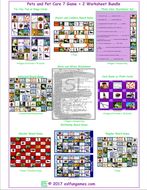 Pets and Pet Care 7 Game Plus 2 Worksheet Bundle