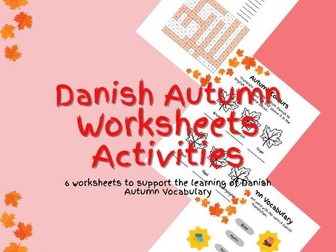 Danish Autumn Worksheets Activity
