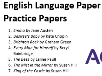 AQA English Language Paper 1 Lessons, Practice Papers and Feedback