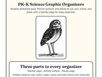 PK-K Science Graphic Organizers | Worksheet Pack