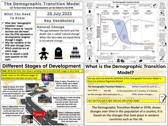 The Development Gap: The Demographic Transition Model