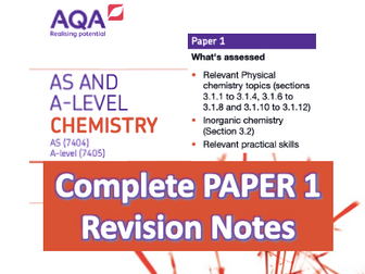AQA A-Level Chemistry – PAPER 1 Completed A* Notes (New Spec)