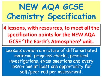 NEW AQA GCSE Chemistry - The Earth's Atmosphere