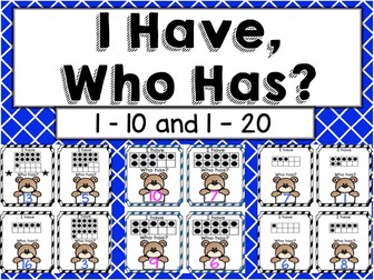 Number Recognition Game 1-20 (I have, Who has)