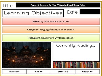AQA GCSE English Language Paper 1 Complete Scaffolded Lesson
