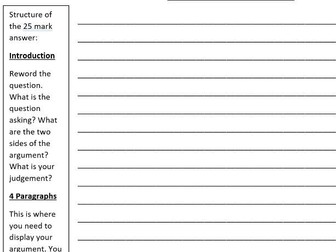 AQA Politics Structure Help for Essay Writing