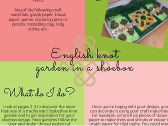 EAL Gardening Craft Activity - English Knot Garden in a Shoebox