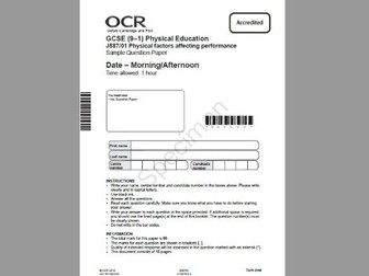 OCR GCSE PE 1-9 Factors affecting performance exam (1.1,1.2,1.3,1.4)