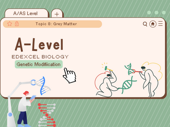 A-Level Biology - Edexcel - Topic 8 Grey matter - Genetic engineering - 8.7