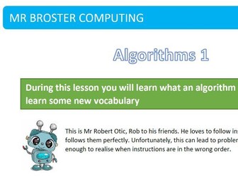 Algorithms and Flowcharts (5 Lessons. Ideal for cover lessons or remote lessons)