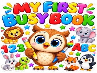 My First Busy Book: Toddler Learning Activity Binder Fine Motor Skills & Color Matching Printables